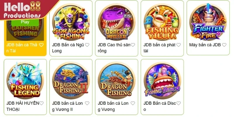 3 tựa game bắn cá được yêu thích nhất tại nhà cái Hello88
