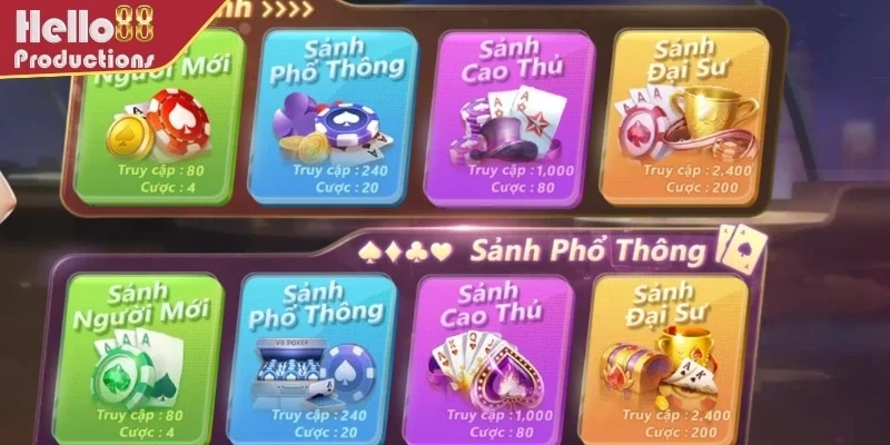 Đa dạng chế độ chơi cho thành viên tham gia lựa chọn