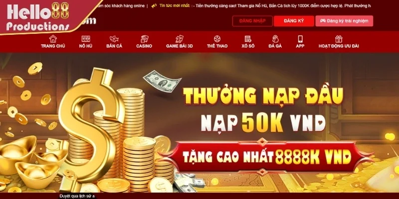 Hello88 sở hữu giao diện hiện đại, tối ưu trải nghiệm thành viên