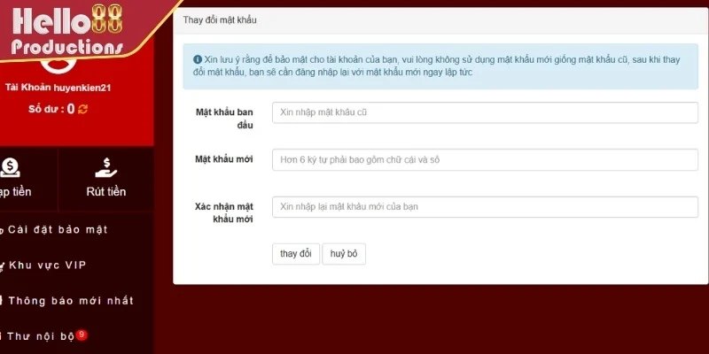 Thay đổi mật khẩu định kỳ để đảm bảo sự an toàn và bảo mật của tài khoản