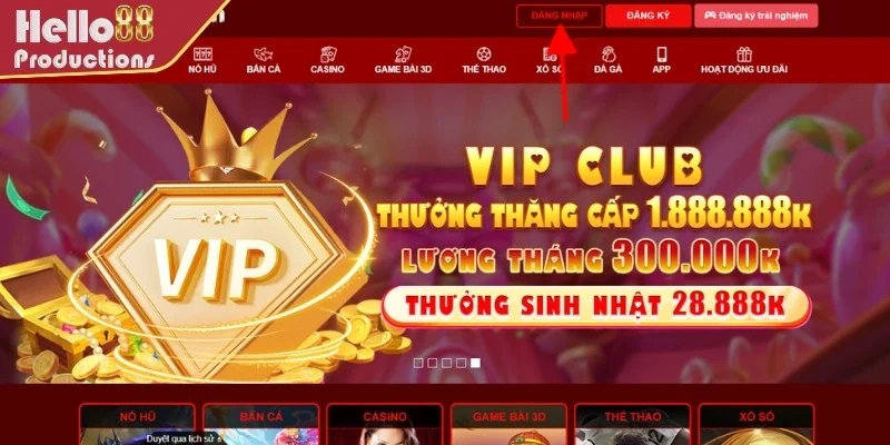 Truy cập vào trang web chính hãng của nhà cái Hello88